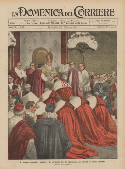 El solemne consistorio público, la ceremonia de imposición de sombreros a los nuevos cardenales de Achille Beltrame