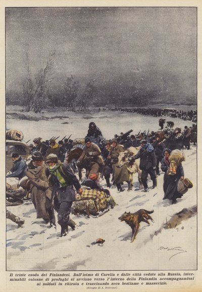 El triste éxodo de los finlandeses de Achille Beltrame