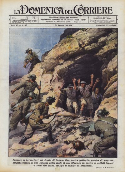 Hazañas de bersaglieri en el frente de Sollum de Achille Beltrame