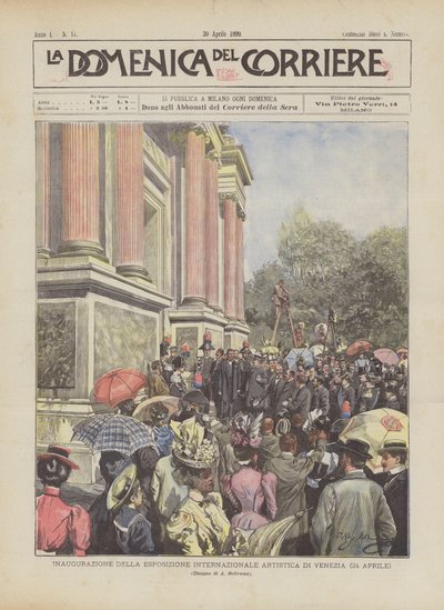 Inauguración de la Exposición Internacional Artística de Venecia (24 de abril) de Achille Beltrame