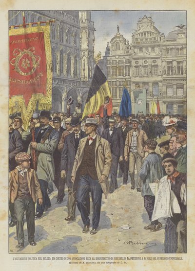 La agitación política en Bélgica, un desfile de 300 asociaciones lleva al alcalde de Bruselas de Achille Beltrame