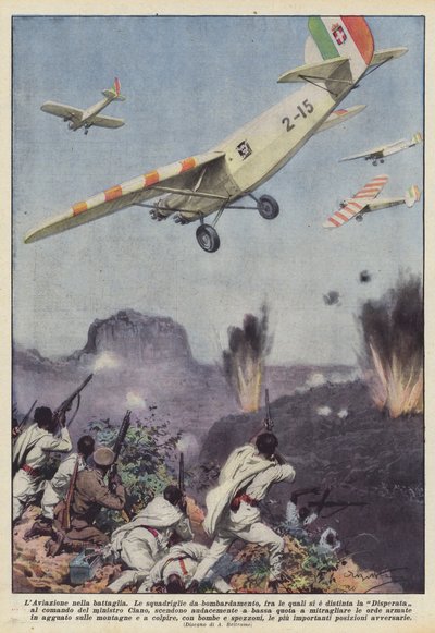 La aviación en la batalla de Achille Beltrame