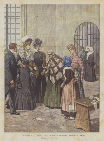 La duquesa Elena de Aosta visita las cárceles judiciales femeninas de Turín de Achille Beltrame