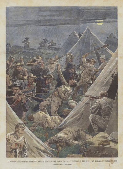 La Guerra Anglo-Bóer, Desastroso Asalto Nocturno al Campo Inglés en Tweefontein de Achille Beltrame