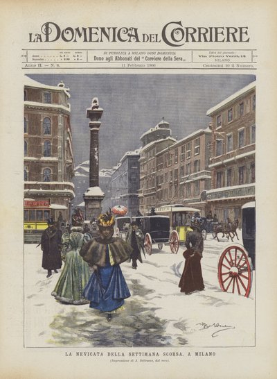 La nevada de la semana pasada, en Milán de Achille Beltrame