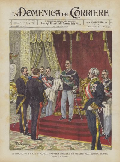 La presentación a S.M. el Rey del alto honor conferido por el Presidente de la República Francesa de Achille Beltrame