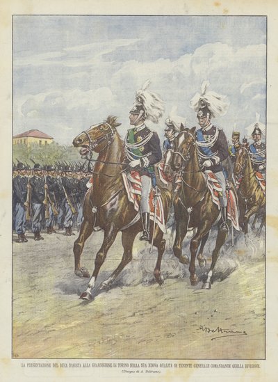 La presentación del duque de Aosta a la guarnición de Turín en su nueva calidad de teniente de Achille Beltrame