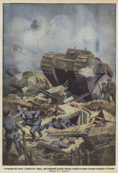La batalla de los monstruos de Achille Beltrame