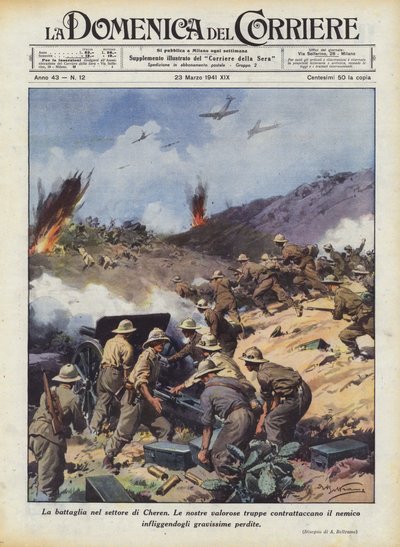 La batalla en el sector de Cheren de Achille Beltrame