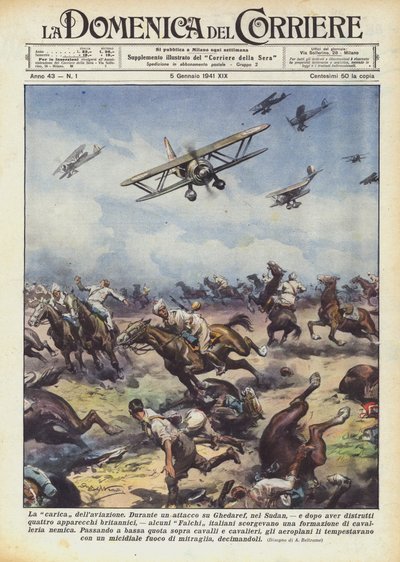 La carga de la aviación de Achille Beltrame