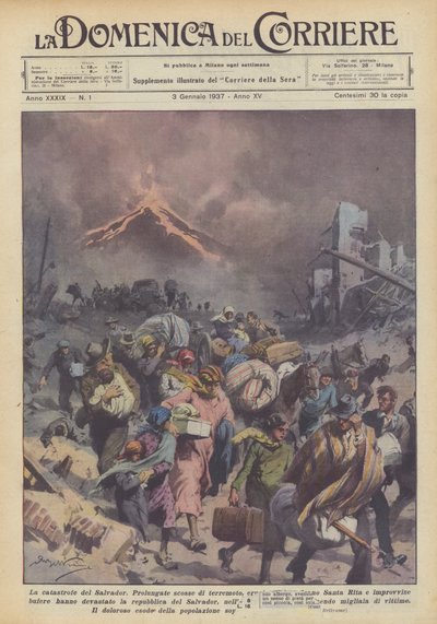 La catástrofe de El Salvador de Achille Beltrame