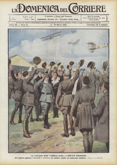 La entrega de la cruz militar a Gabriele d