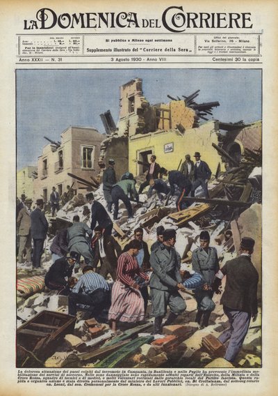 La dolorosa situación de los pueblos afectados por el terremoto en Campania, Basilicata y Apulia de Achille Beltrame