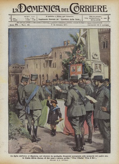 La hija del héroe de Achille Beltrame
