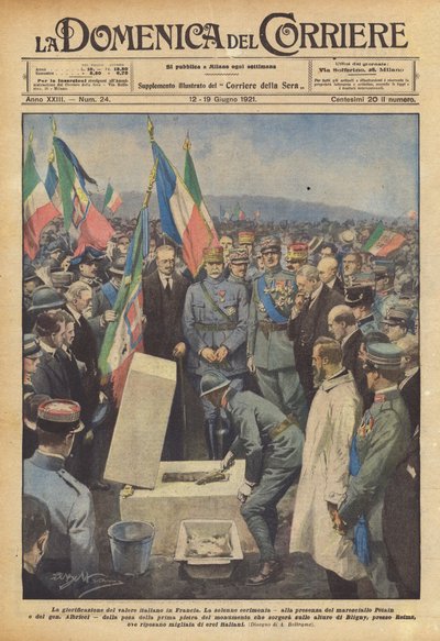 La glorificación del valor italiano en Francia de Achille Beltrame