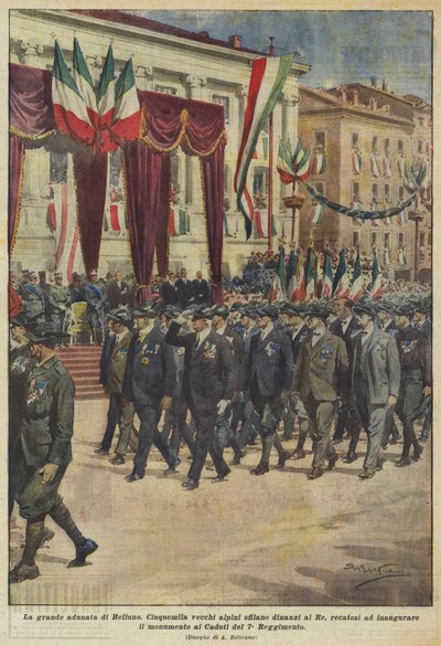 La gran reunión de Belluno de Achille Beltrame