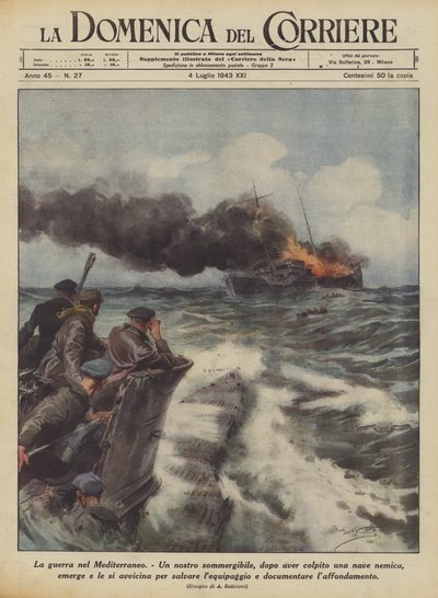 La guerra en el Mediterráneo de Achille Beltrame