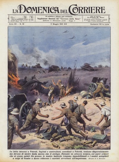 La lucha alrededor de Tobruk de Achille Beltrame