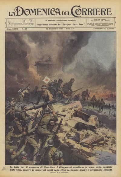 La lucha por la posesión de Nankín de Achille Beltrame