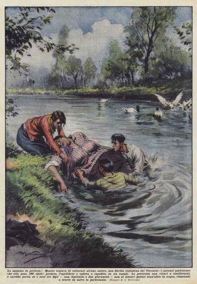¡La mamá en peligro! de Achille Beltrame