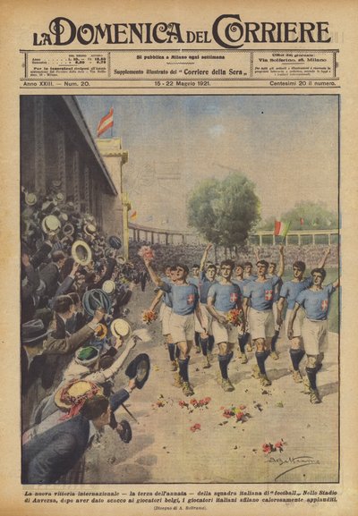 La nueva victoria internacional, la tercera del año, del equipo italiano de fútbol de Achille Beltrame