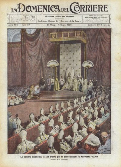 La solemne ceremonia en San Pedro para la santificación de Juana de Arco de Achille Beltrame