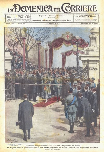 La solemne inauguración de la V Feria Comercial de Milán de Achille Beltrame