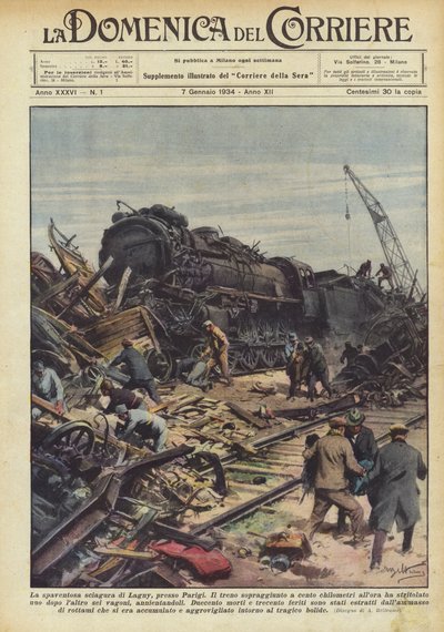 La espantosa tragedia de Lagny, cerca de París de Achille Beltrame