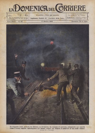 La tragedia en la galería del Ricken en Suiza de Achille Beltrame