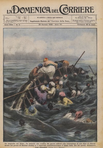 La tragedia en el río de Achille Beltrame