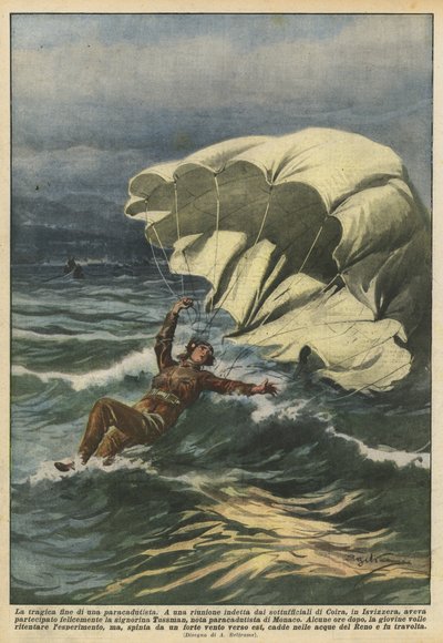 El trágico final de una paracaidista de Achille Beltrame