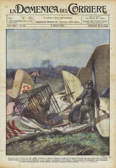 La travesía aérea de una bestia de Achille Beltrame