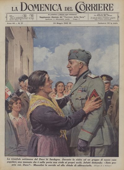 La triunfal semana del Duce en Cerdeña de Achille Beltrame