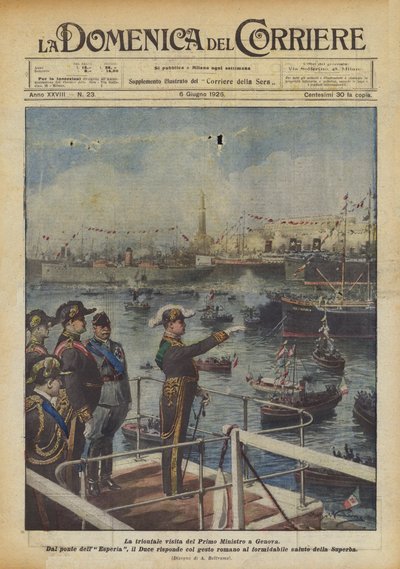 La visita triunfal del Primer Ministro a Génova de Achille Beltrame