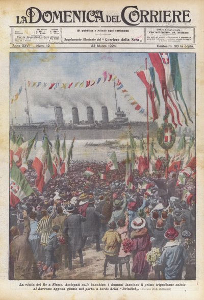La visita del Rey a Fiume de Achille Beltrame