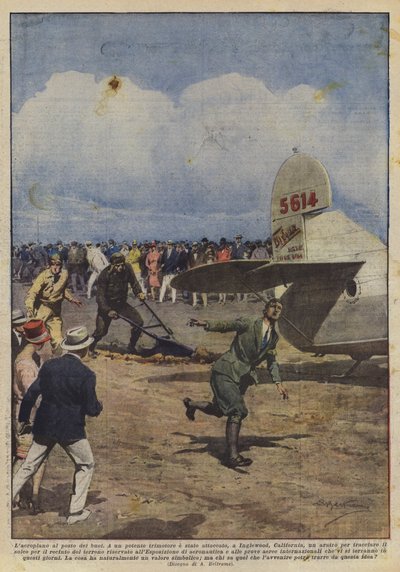El avión en lugar de los bueyes de Achille Beltrame