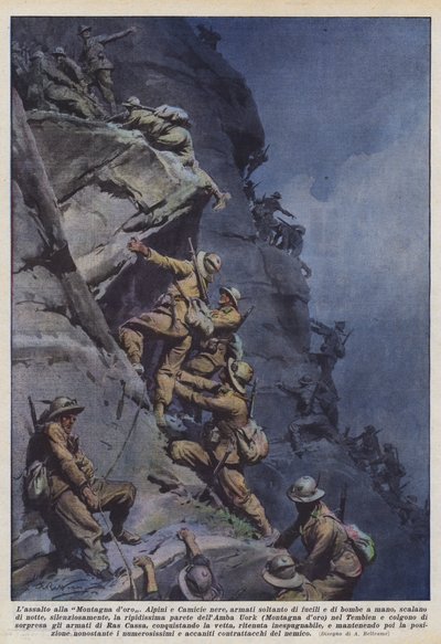 El asalto a la Montaña de Oro de Achille Beltrame