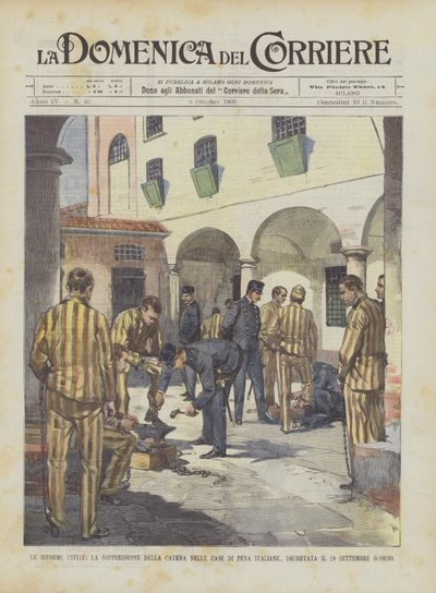 Las reformas civiles, la supresión de la cadena en las cárceles italianas, decretada el 20 de septiembre pasado de Achille Beltrame