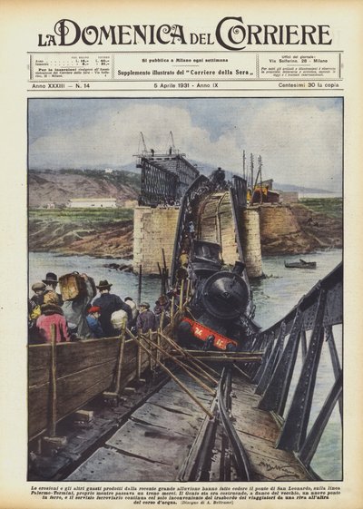 Las erosiones y otros daños causados por la reciente gran inundación hicieron colapsar el puente de Achille Beltrame