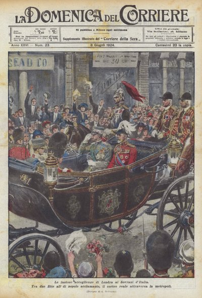 Las fastuosas recepciones de Londres a los soberanos de Italia de Achille Beltrame