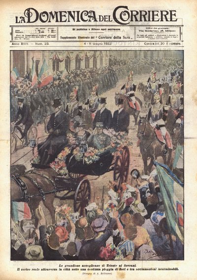 Las grandiosas recepciones de Trieste a los Soberanos de Achille Beltrame