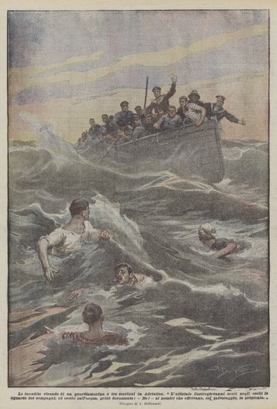 Las inauditas vicisitudes de un guardiamarina y tres marineros en el Adriático de Achille Beltrame