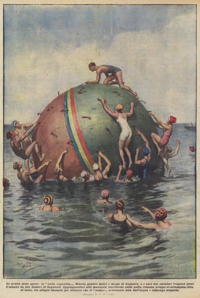 Las novedades del deporte, la pelota acuática de Achille Beltrame