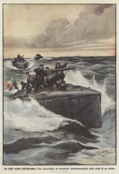 Las vigilantes escoltas del Adriático de Achille Beltrame