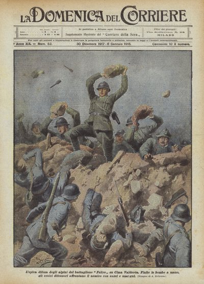 La épica defensa de los alpinos del batallón Feltre en Cima Valderoa de Achille Beltrame