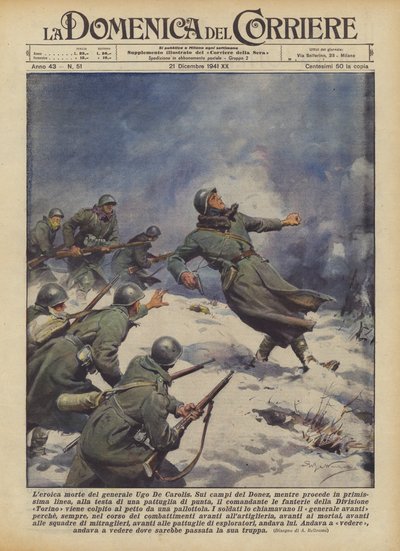 La heroica muerte del general Ugo De Carolis de Achille Beltrame