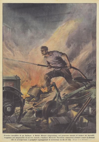 El heroico sacrificio de un italiano de Achille Beltrame