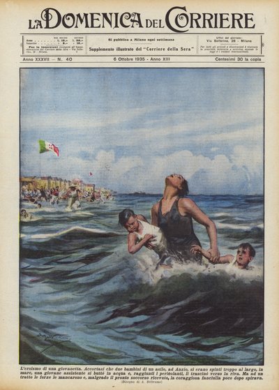El heroísmo de una jovencita de Achille Beltrame