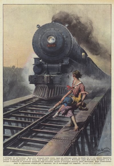 El heroísmo de una italiana de Achille Beltrame