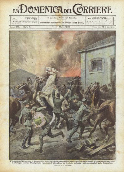 El incendio del Pirotécnico de Bolonia de Achille Beltrame